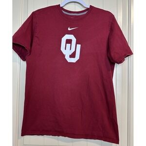 Nike Standard Fit Oklahoma OU Sooners red short sleeve T-shirt,‎ sz M, GUC